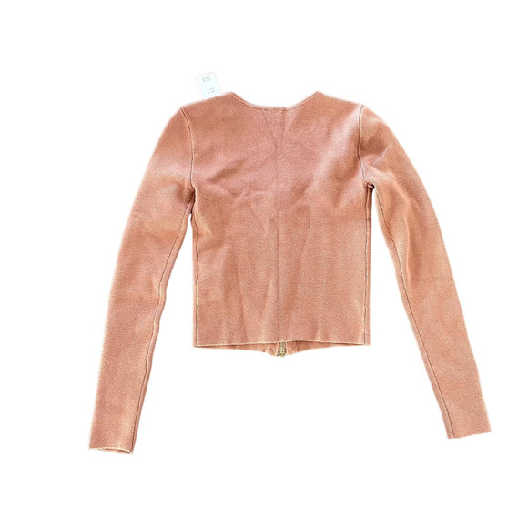 NWT Abercrombie & Fitch Zip-Up Notch-Neck Slim Top Sz. XS - Picture 3 of 5